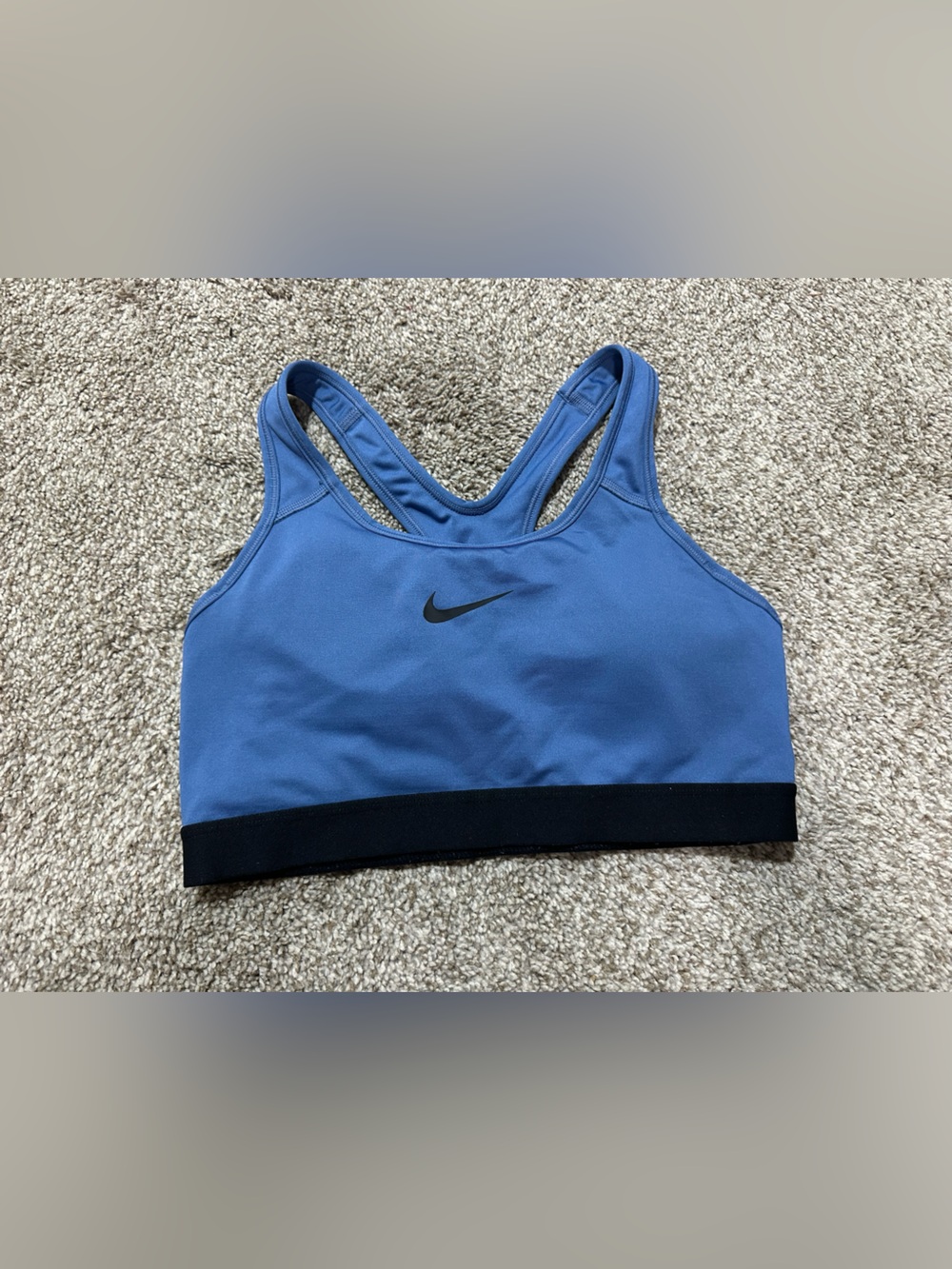 Nike Blue Racerback Bikini Top with Black Band